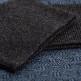 CANALI 1934 Blue Jacquard Cashmere Knit Turtleneck Sweater NEW