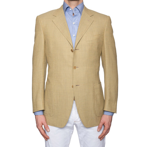 CANALI Tan Wool Super 120's Jacket EU 50 US 40 Classic Fit