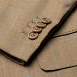 CASTANGIA 1850 Khaki Prince of Wales Wool Suit EU 52 NEW US 42