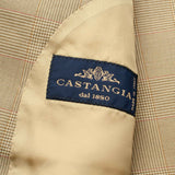 CASTANGIA 1850 Tan Prince of Wales Cotton Jacket EU 52 NEW US 42