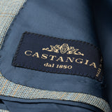 CASTANGIA 1850 Blue Plaid Wool Sport Coat Jacket EU 46 NEW US 36