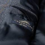 CASTANGIA 1850 Blue Windowpane Wool Flannel Sport Coat Jacket EU 50 NEW US 40