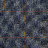 CASTANGIA 1850 Blue Windowpane Wool Flannel Sport Coat Jacket EU 50 NEW US 40