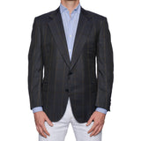 CASTANGIA 1850 Gray Plaid Cotton Sport Coat Jacket EU 52 NEW US 42