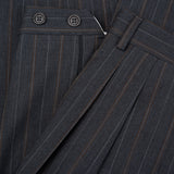 CASTANGIA 1850 Gray Striped Double Breasted Business Suit EU 50 NEW US 40