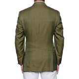 CASTANGIA 1850 Olive Prince of Wales Wool Super 100's Jacket EU 50 NEW US 40
