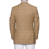 CASTANGIA 1850 Tan Houndstooth Plaid Wool Sport Coat Jacket EU 46 NEW US 36
