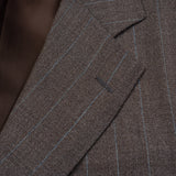 CASTANGIA 1850 Gray Striped Wool-Mohair Business Suit NEW