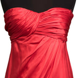 CELIA KRITHARIOTI 5226 Red Silk Strapless Dress IT 40 US 4 / S