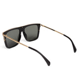 CÉLINE CL40015I 01R Black Acetate Gold-Tone Metal Polarized Sunglasses NEW Case