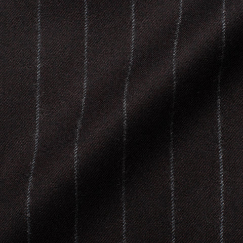 CESARE ATTOLINI Handmade Chalk Striped Wool Super 120's Flannel Suit 50 NEW 40
