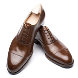 PASSUS SHOES Handmade "Winston" Chestnut Boxcalf Cap Toe Oxford Shoes
