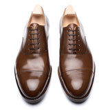 PASSUS SHOES Handmade "Winston" Chestnut Boxcalf Cap Toe Oxford Shoes