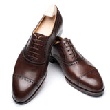 PASSUS SHOES "Martin"Saddle Brown Hatch Grain Brogue Oxford Shoes