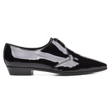 DIOR Défilé Black Patent Leather 2 Eyelet Derby Dress Shoes EU 42.5 NEW US 9.5