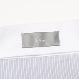 DIOR Homme Made in Italy Gray Striped Cotton Officer Collar Dress Shirt EU 40 0H