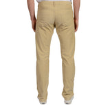 DIOR Beige Cotton Corduroy Straight Fit Jeans Pants US 33