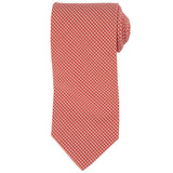DOLCEPUNTA Italy Hand Made Red White Plaid Cotton Classic Tie NEW