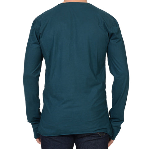 DOLCE & GABBANA Green Cotton Long Sleeve T-Shirt EU 52 US L