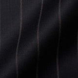 D'AVENZA For PAPE Handmade Black Striped Wool DB Suit EU 52 NEW US 42