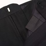 D'AVENZA Handmade Bespoke Black Wool DB Tuxedo Suit EU 50 NEW US 40