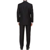 D'AVENZA Handmade Bespoke Black Wool DB Tuxedo Suit EU 50 NEW US 40