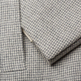 D'AVENZA Handmade Gray Houndstooth Wool Cashmere Coat EU 50 NEW US M