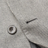 D'AVENZA Handmade Gray Houndstooth Wool Cashmere Coat EU 50 NEW US M