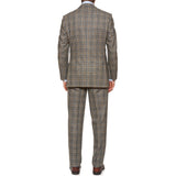 D'AVENZA Handmade Gray Plaid Cashmere-Wool Super 100's Suit EU 50 NEW US 40