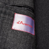 D'AVENZA Handmade Gray Plaid Wool Flannel Unlined Coat EU 50 NEW US M