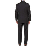D'AVENZA Roma Handmade Dark Gray Striped Wool Suit EU 50 NEW US 40