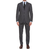D'AVENZA Roma Handmade Gray Striped Wool Business Suit EU 52 NEW US 42