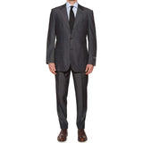 D'AVENZA Roma Handmade Gray Wool Blend Twill Suit EU 50 NEW US 40