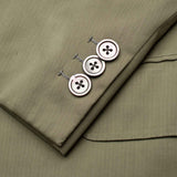 D'AVENZA Roma Handmade Olive Cotton Suit EU 50 NEW US 40