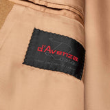 D'AVENZA Roma "VESPUCCI" Handmade Brown Cashmere Pea Coat 50 NEW US 40 M
