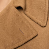 D'AVENZA Roma "VESPUCCI" Handmade Brown Cashmere Pea Coat 50 NEW US 40 M