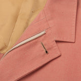 D'AVENZA "DETROIT" Handmade Red Herringbone Cotton Coat EU 50 NEW US M