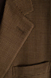 D'AVENZA Handmade Brown Shepherd Check Wool Silk Blazer Jacket EU 52 NEW US 42
