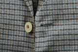 D'AVENZA Handmade Gray Plaid Wool Cashmere Unlined Blazer Jacket EU 50 NEW US 40