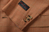 D'AVENZA Roma Handmade Windowpane Wool Blazer Jacket NEW