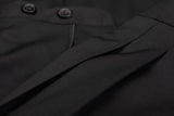 D'AVENZA Roma Black Wool DP Dress Pants EU 52 NEW US 36 Classic Fit