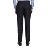 D'AVENZA Roma Blue Striped Wool-Silk SP Dress Pants EU 50 NEW US 34 Classic Fit