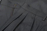D'AVENZA Roma Gray Striped Wool DP Dress Pants EU 46 NEW US 30 Portly Fit