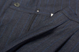 D'AVENZA Roma Gray Striped Wool DP Dress Pants EU 52 NEW US 36 Classic Fit