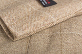 D'AVENZA Roma Handmade Beige Herringbone Plaid Wool Jacket EU 52 NEW US 42