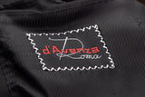 D'AVENZA Roma Handmade Black Striped Wool-Silk Dinner Jacket EU 52 NEW US 42