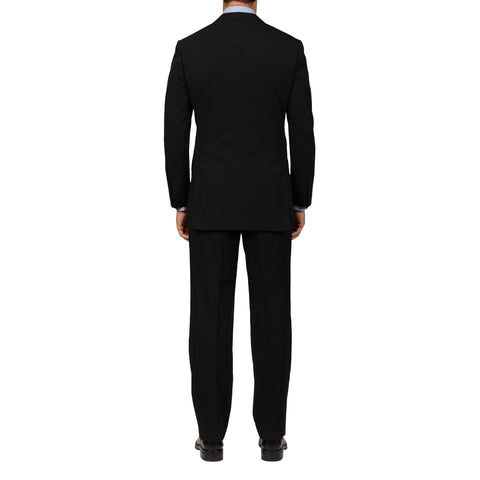 D'AVENZA Roma Handmade Black Wool Elegant Suit EU 50 NEW US 40