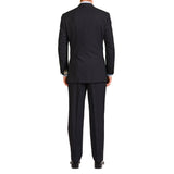 D'AVENZA Roma Handmade Dark Blue Striped Wool Super 150’s DB Suit 54 NEW US 44