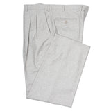 D'AVENZA Roma Handmade Gray Cashmere Flannel DP Dress Pants EU 60 NEW US 44