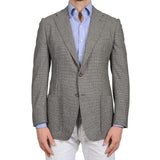 D'AVENZA Roma Handmade Gray Wool Flannel Unlined Blazer Jacket EU 50 NEW US 40
